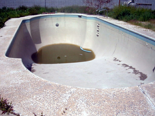 An abandoned pool